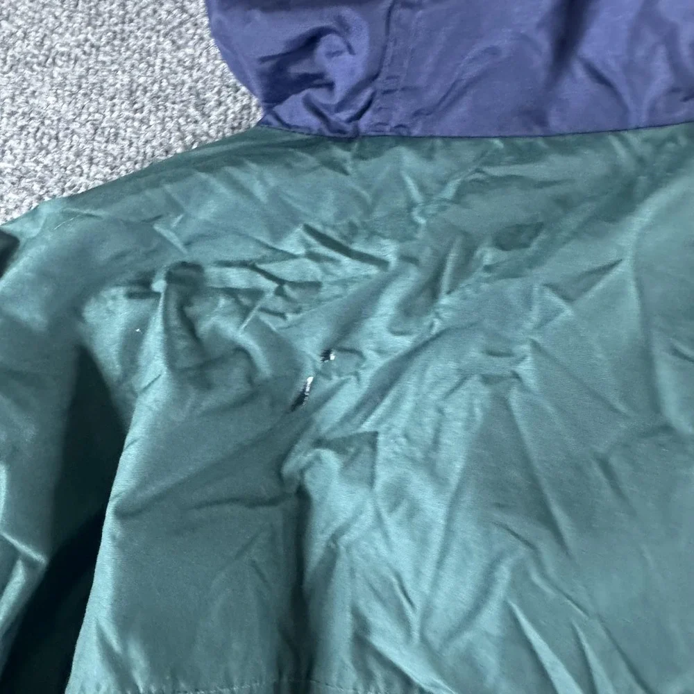 Vintage Columbia Jacket Mens M Blue Nylon Hooded Fleece Lined Parka 90s